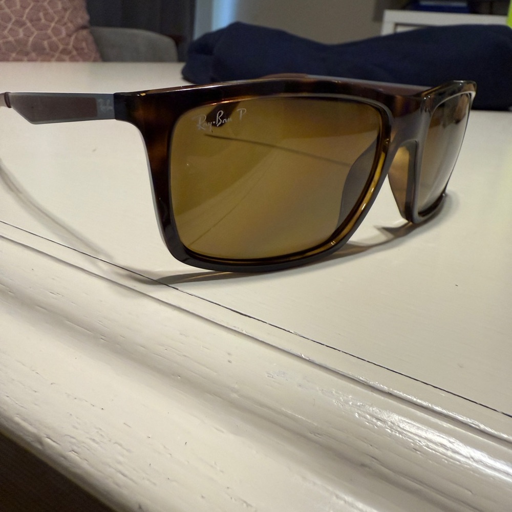 Ray-Ban Tortoise Frame Sunglasses with Amber Lenses RB4228